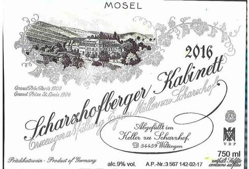 Egon Muller Scharzhofberger Riesling Kabinett