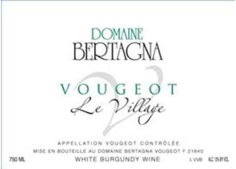 Domaine Bertagna Vougeot Le Village Blanc