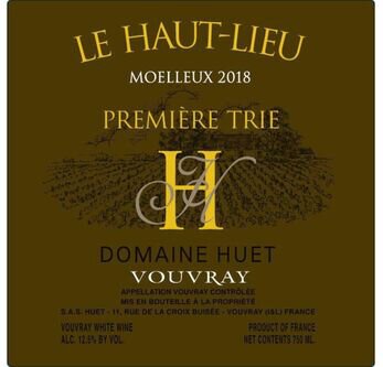 Domaine Huet Vouvray Moelleux Premiere Trie Le Haut-Lieu