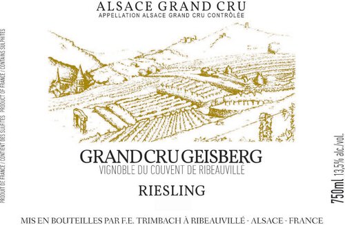 Trimbach Grand Cru Geisberg Riesling Vignoble du Couvent de Ribeauville