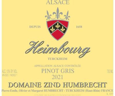 Domaine Zind-Humbrecht Alsace Pinot Gris Heimbourg