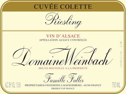 Domaine Weinbach Vin D'Alsace Riesling Cuvee Colette