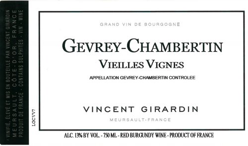 Maison Vincent Girardin Gevrey-Chambertin Vieilles Vignes