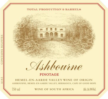 Ashbourne Pinotage Hemel-en-Aarde Valley