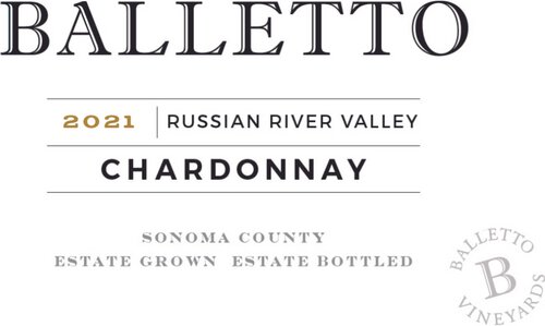 Balletto Chardonnay Estate Grown Russian River Valley