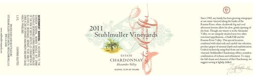 Stuhlmuller Vineyards Estate Chardonnay Alexander Valley