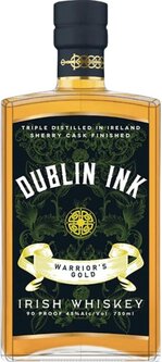 Dublin Ink Warrior's Gold Sherry Cask Finished Irish Whiskey 90 Proof