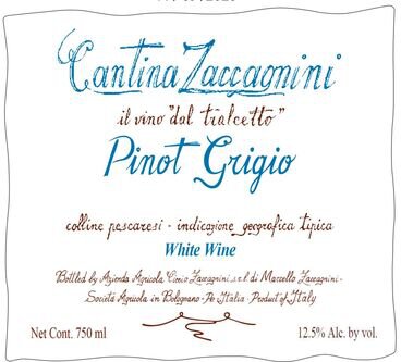 Cantina Zaccagnini Pinot Grigio Colline Pescaresi IGT
