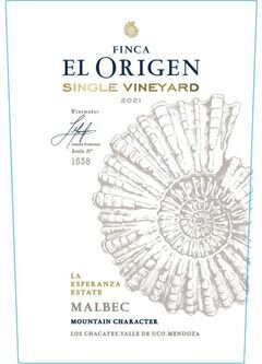 Finca El Origen Malbec Single Vineyard Mountain Character La Esperanza Estate Valle De Uco