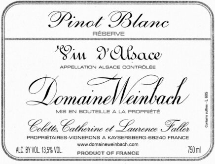 Domaine Weinbach Pinot Blanc Reserve