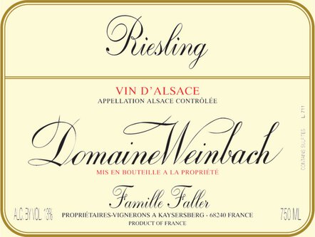 Domaine Weinbach Vin D'Alsace Riesling