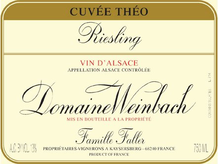 Domaine Weinbach Vin D'Alsace Riesling Cuvee Theo