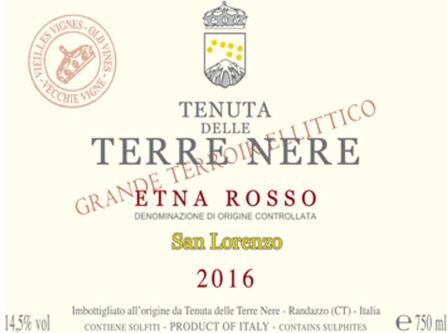 Tenuta delle Terre Nere Etna Rosso San Lorenzo Vecchie Vigne