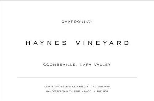 Haynes Vineyard Chardonnay Vigneron Coombsville