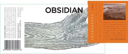 Obsidian Wine Co. Chardonnay Poseidon Vineyard Carneros
