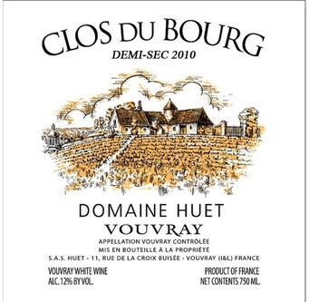Domaine Huet Vouvray Clos Du Bourg Demi Sec