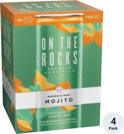 On The Rocks Mango Mint Mojito  4 Pack