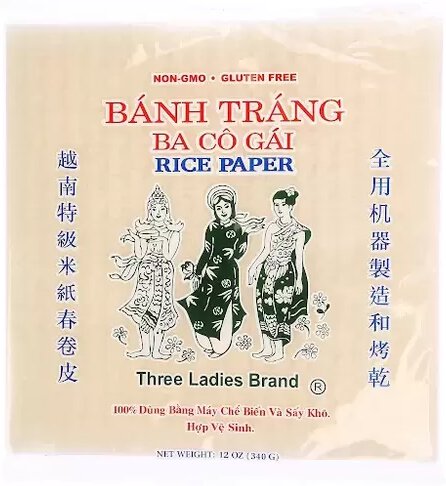 Three Ladies Rice Paper Square