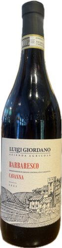 Red Wine Luigi Giordano Barbaresco Cavanna