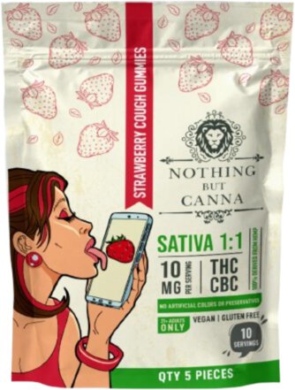 Nothing But Canna Strawberry Cough Gummies 5mg THC