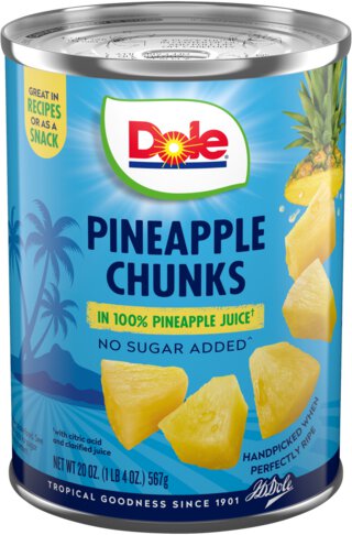 Dole Canned Fruit Chunks In 100 Pineapple Juice