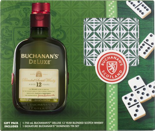 Buchanan Deluxe 12 yr Giftset 750 ml