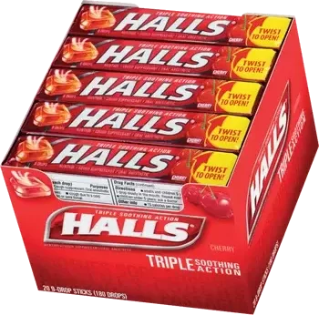 Halls Strawberry Menthol Drops