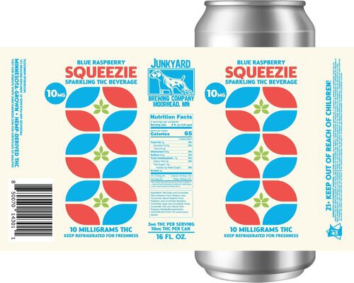 Junkyard Squeezie Blue Razz 10mg THC