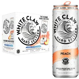 White Claw Peach Cans