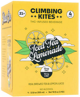 Climbing Kites Iced Tea Lemonade 10mg THC Infused Sparkling Water