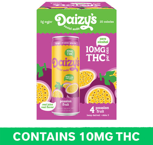 Daizy's Passion Fruit 10mg THC Social Soda
