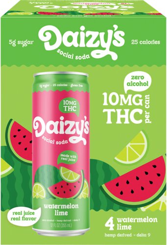 Daizys Watermelon Lime 10mg THC Social Soda