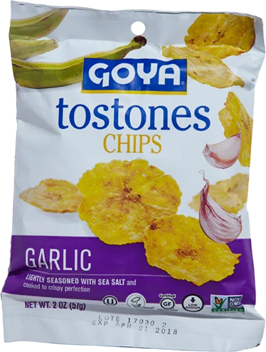 Goya Foods Tostones Chips Garlic