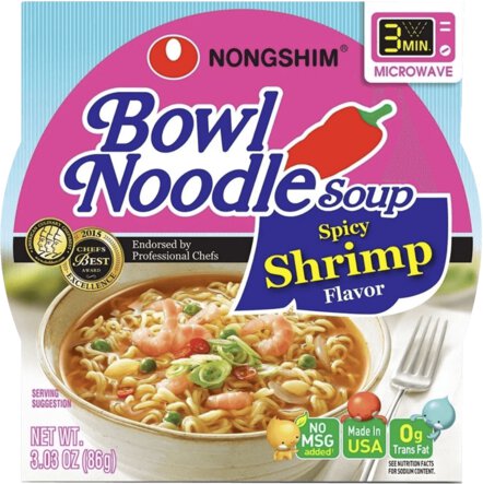 Bowl Noodle Soup Spicy Shrimp