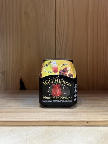 Wild Hibiscus Flowers In Syrup Jar