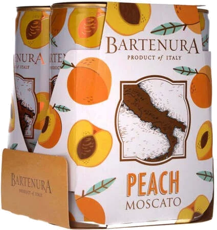 Bartenura Peach Moscato Can 4pck