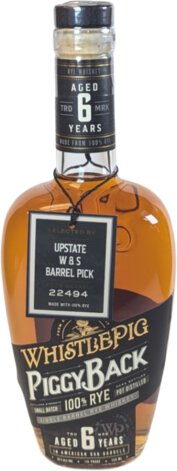 Whistle Pig Piggyback Rye Single Barrel Upstate Pick