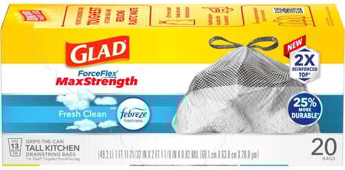 Glad Trash Bag 20 Ct