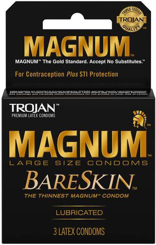 Trojantm Premium Latex Condoms Magnumtm Large Size Condoms Bareskintm Basic Male Condom