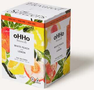 OHHO Botanicals White Peach & Lemon 10mg THC Seltzer