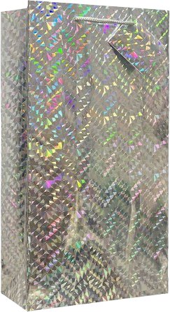 Oeno Double Wine Bag - Hologram Silver