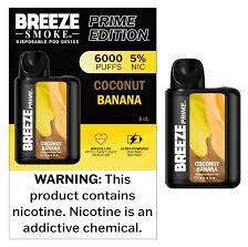 Breeze Prime Coconut Banana - D&D Smoke & Spirits, Arlington Heights, IL Breeze Prime Coconut Banana - D&D Smoke & Spirits, Arlington Heights, IL