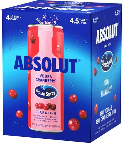 Absolut Ocean Spray Vodka Cranberry