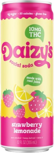Daizy's Social Soda Strawberry Lemonade 10mg Thc