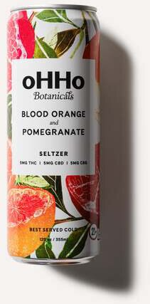OHHO Botanicals Blood Orange & Pomegranate 10mg THC Seltzer