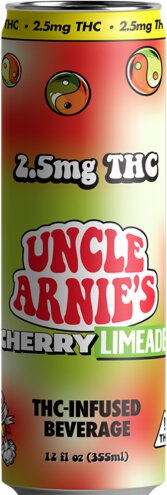 Uncle Arnies Cherry Limeade 2.5mg THC Infused Beverage