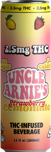 Uncle Arnies Strawberry Lemonade 2.5mg THC Infused Beverage
