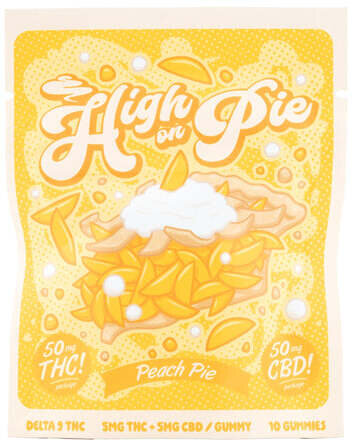 High On Pie Peach Pie Thc Gummy 50mg 5mg Gummy