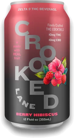 Crooked Bev Berry Hibiscus 10mg THC + 10mg CBD