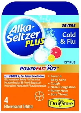 Alla Seltzer Plus Severe Cold & Flu 4 tablets